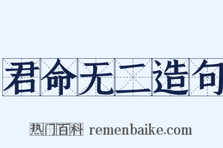 君命无二造句是什么意思的图片